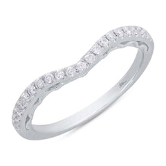 0.25ct 14k White Gold Diamond Shadow Band