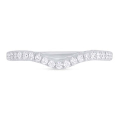 0.25ct 14k White Gold Diamond Shadow Band