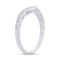 0.25ct 14k White Gold Diamond Shadow Band