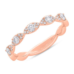 0.36ct 14k Rose Gold Diamond Lady's Ring Size 6