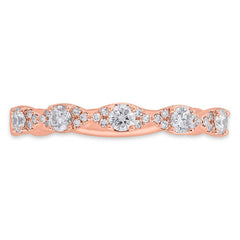 0.36ct 14k Rose Gold Diamond Lady's Ring Size 6