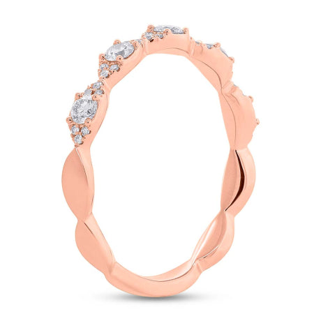 0.36ct 14k Rose Gold Diamond Lady's Ring Size 6