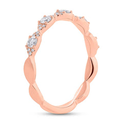 0.36ct 14k Rose Gold Diamond Lady's Ring Size 6