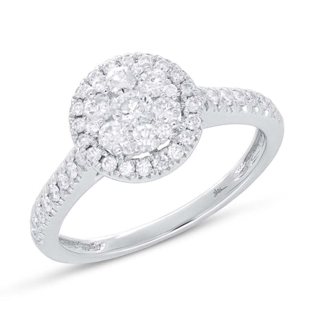 0.74ct 14k White Gold Diamond Engagement Ring