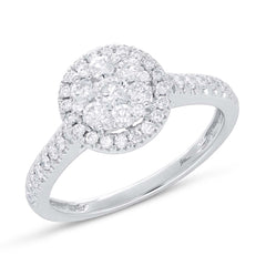 0.74ct 14k White Gold Diamond Engagement Ring