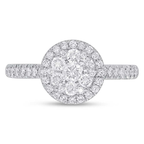 0.74ct 14k White Gold Diamond Engagement Ring