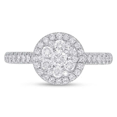 0.74ct 14k White Gold Diamond Engagement Ring