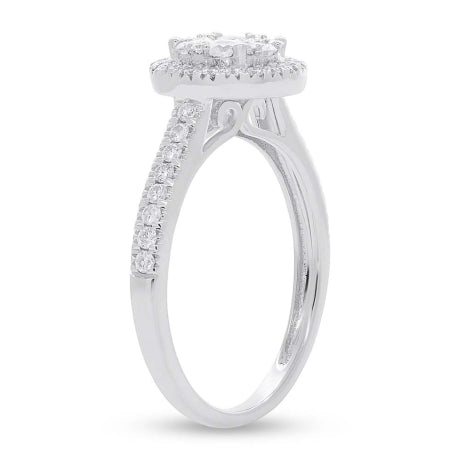 0.74ct 14k White Gold Diamond Engagement Ring