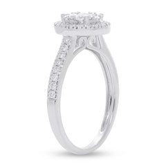 0.74ct 14k White Gold Diamond Engagement Ring