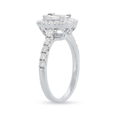 1.07ct 14k White Gold Diamond Baguette Lady's Ring Size 6.5