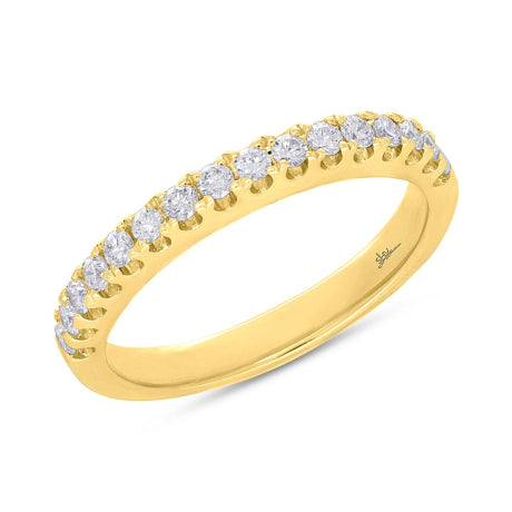 0.27ct 14k Yellow Gold Diamond Lady's Band Size 4.25