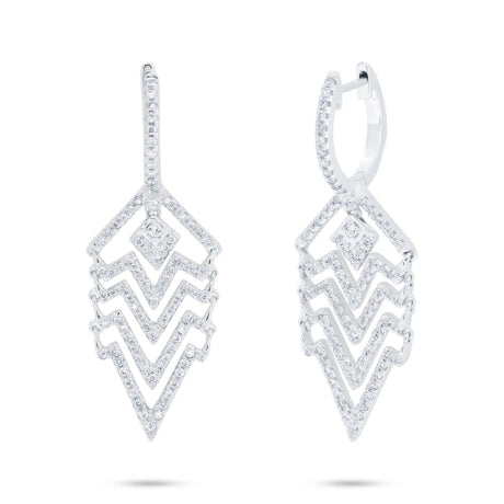 0.45ct 14k White Gold Diamond Earring