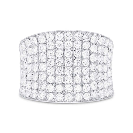 1.85ct 14k White Gold Diamond Pave Ring Size 5