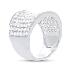 1.85ct 14k White Gold Diamond Pave Ring Size 5