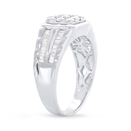 1.15ct 14k White Gold Diamond Men's Ring