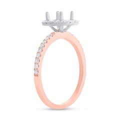 0.36ct 14k Two-tone Rose Gold Diamond Semi-mount Ring