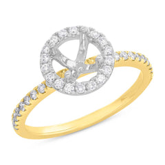 0.36ct 14k Two-tone Gold Diamond Semi-mount Ring