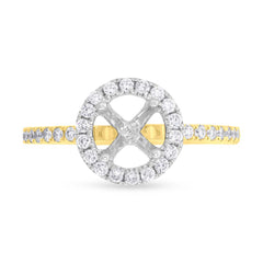 0.36ct 14k Two-tone Gold Diamond Semi-mount Ring