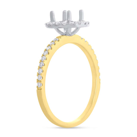 0.36ct 14k Two-tone Gold Diamond Semi-mount Ring