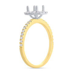 0.36ct 14k Two-tone Gold Diamond Semi-mount Ring