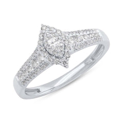 0.46ct 14k White Gold Diamond Engagement Ring