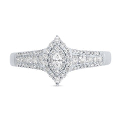 0.46ct 14k White Gold Diamond Engagement Ring