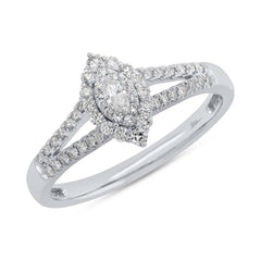 0.36ct 14k White Gold Diamond Engagement Ring