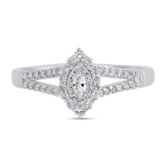 0.36ct 14k White Gold Diamond Engagement Ring