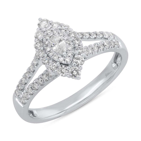 0.53ct 14k White Gold Diamond Engagement Ring