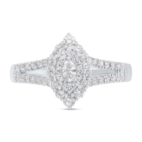 0.53ct 14k White Gold Diamond Engagement Ring
