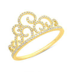 0.30ct 14k Yellow Gold Diamond Lady's Ring Size 10.75
