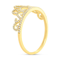 0.30ct 14k Yellow Gold Diamond Lady's Ring Size 10.75
