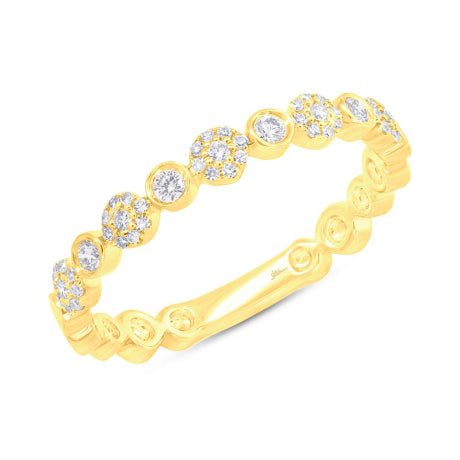 0.22ct 14k Yellow Gold Diamond Lady's Band