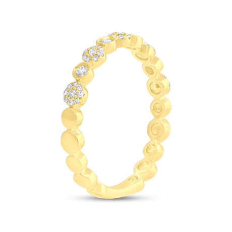 0.22ct 14k Yellow Gold Diamond Lady's Band