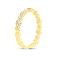 0.22ct 14k Yellow Gold Diamond Lady's Band