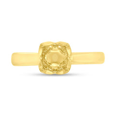 0.06ct 14k Yellow Gold Diamond Semi-mount Ring for 0.75ct Center