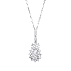0.82ct 14k White Gold Diamond Necklace