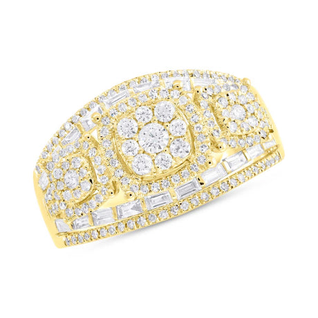 0.92ct 14k Yellow Gold Diamond Lady's Ring