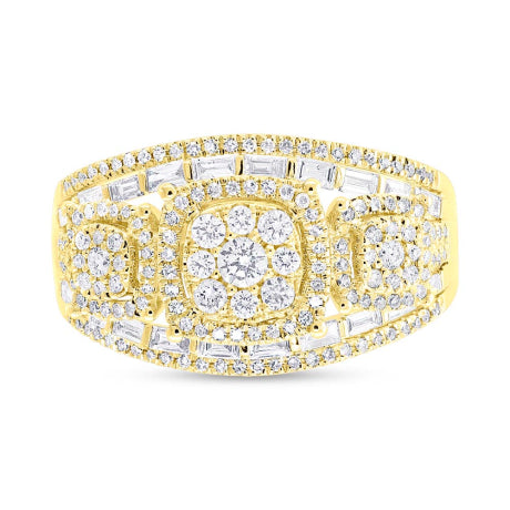 0.92ct 14k Yellow Gold Diamond Lady's Ring