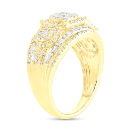 0.92ct 14k Yellow Gold Diamond Lady's Ring