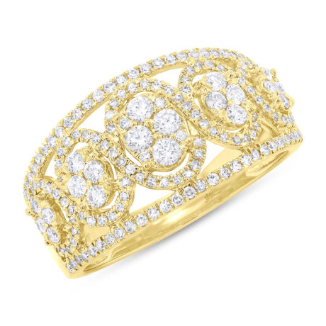 0.72ct 14k Yellow Gold Diamond Lady's Ring