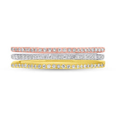 0.54ct 14k Three-tone Gold Diamond Eternity Lady's Ring 3-pc