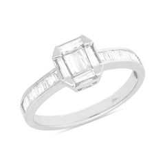 0.53ct 18k White Gold Diamond Baguette Lady's Ring