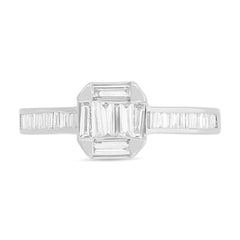 0.53ct 18k White Gold Diamond Baguette Lady's Ring