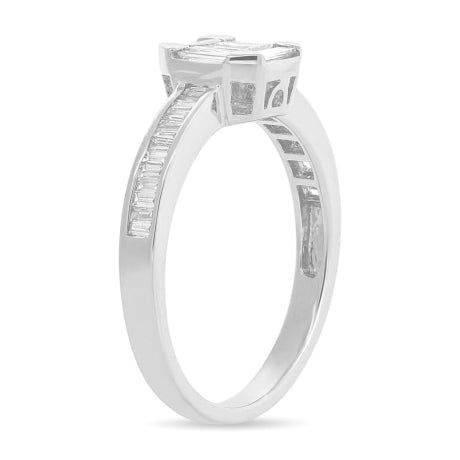 0.53ct 18k White Gold Diamond Baguette Lady's Ring