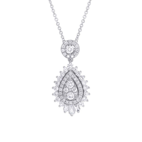 0.90ct 14k White Gold Diamond Necklace