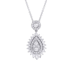 0.90ct 14k White Gold Diamond Necklace