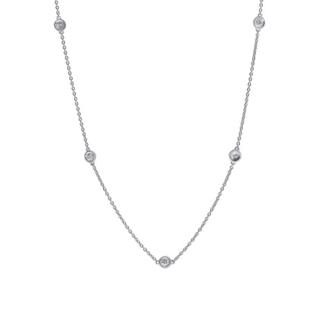0.85ct 14k White Gold 30" Diamonds By The Yard Chain