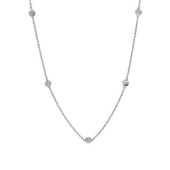 0.85ct 14k White Gold 30" Diamonds By The Yard Chain