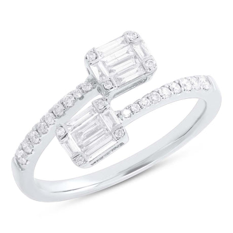 0.49ct 14k White Gold Diamond Baguette Ring